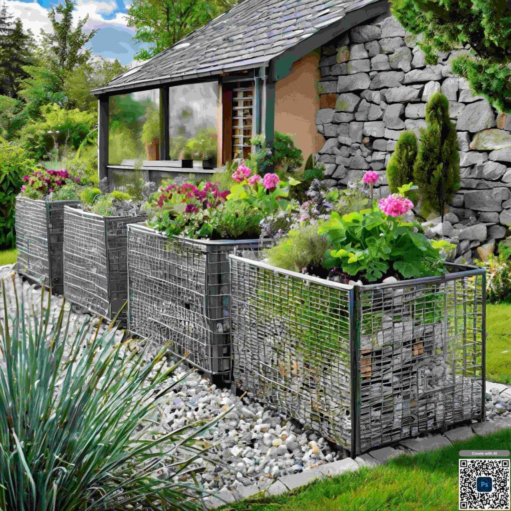 Gabion Planter Boxes made from AI, unique and excellent quality